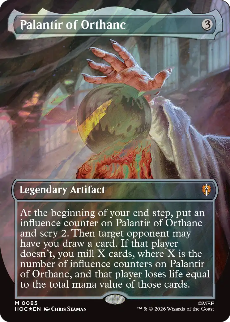 Palantir of Orthanc (Borderless) (Surge Foil) [The Hobbit: Eternal-Legal] | Tabernacle Games