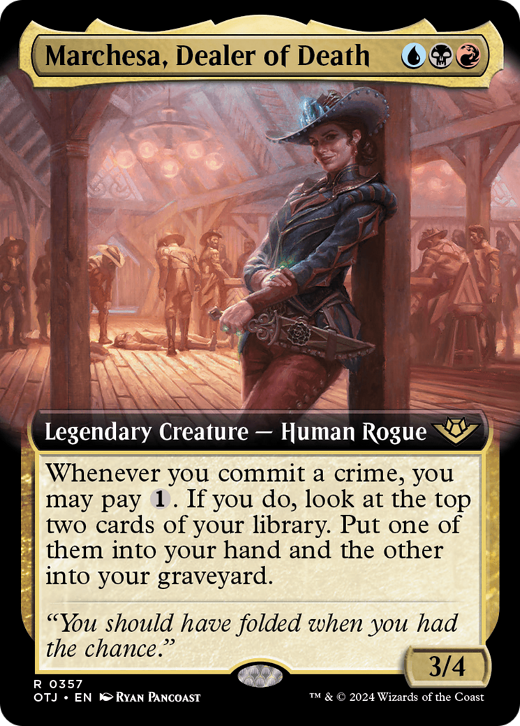 Marchesa, Dealer of Death (Extended Art) [Outlaws of Thunder Junction] | Tabernacle Games