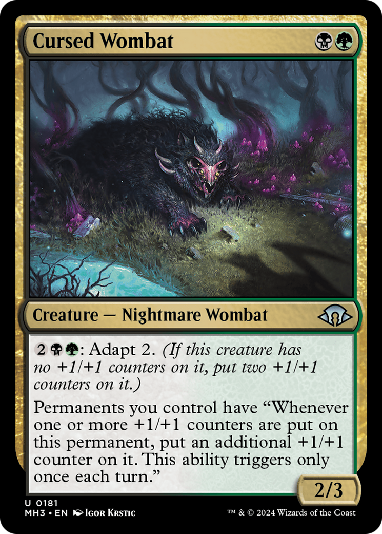 Cursed Wombat [Modern Horizons 3] | Tabernacle Games