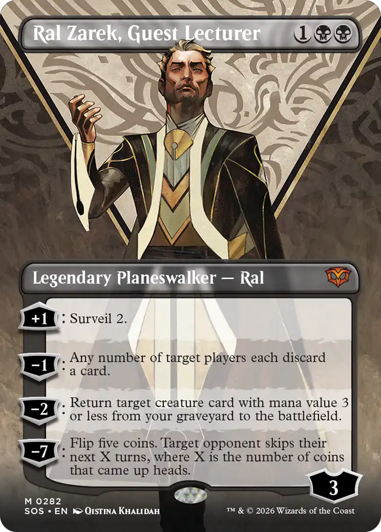 Ral Zarek, Guest Lecturer (Borderless) [Secrets of Strixhaven] | Tabernacle Games