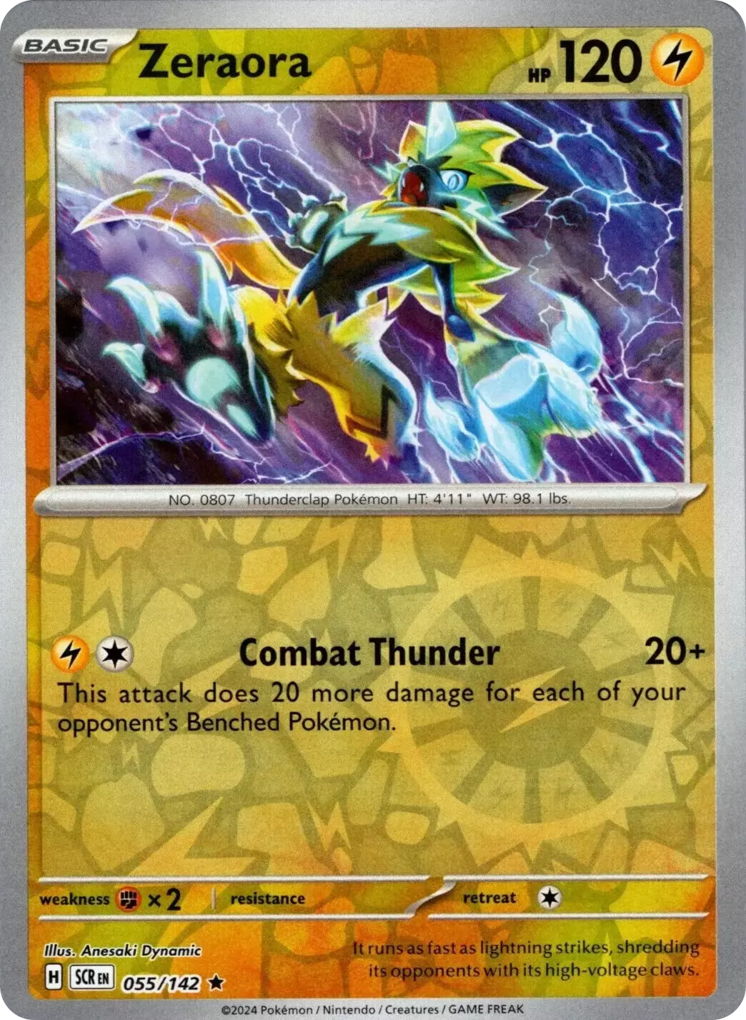 Zeraora (055/142) [Scarlet & Violet: Stellar Crown] | Tabernacle Games