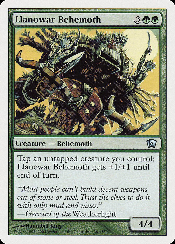 Llanowar Behemoth (8th Edition) [Oversize Cards] | Tabernacle Games