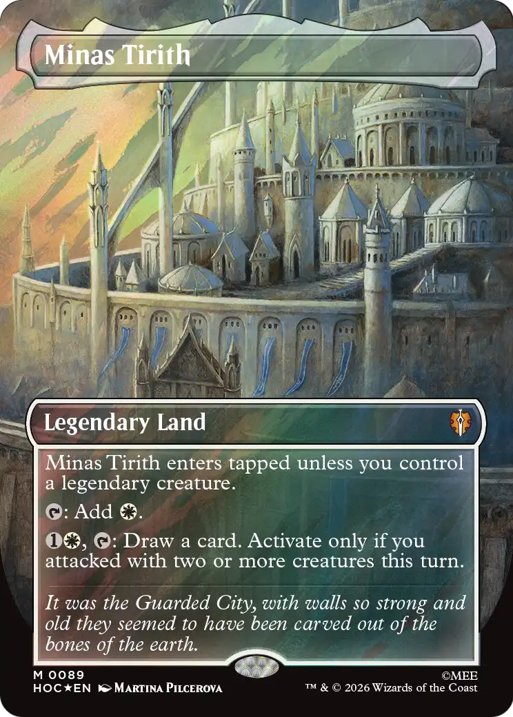 Minas Tirith (Borderless) (Surge Foil) [The Hobbit: Eternal-Legal] | Tabernacle Games