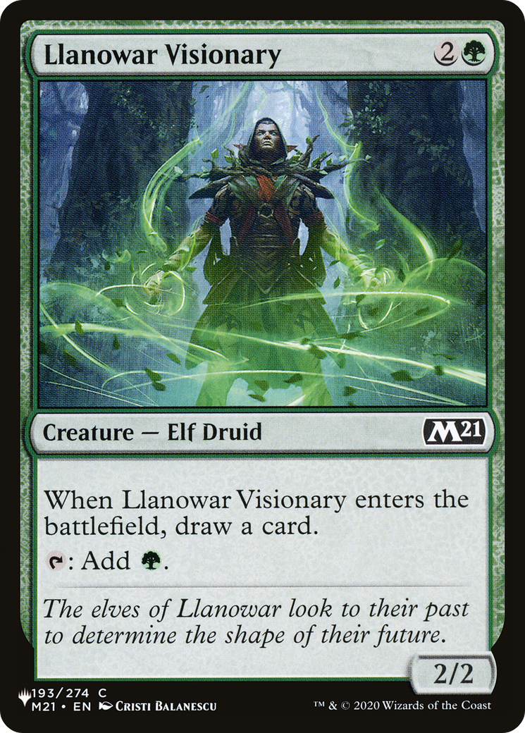 Llanowar Visionary [The List Reprints] | Tabernacle Games