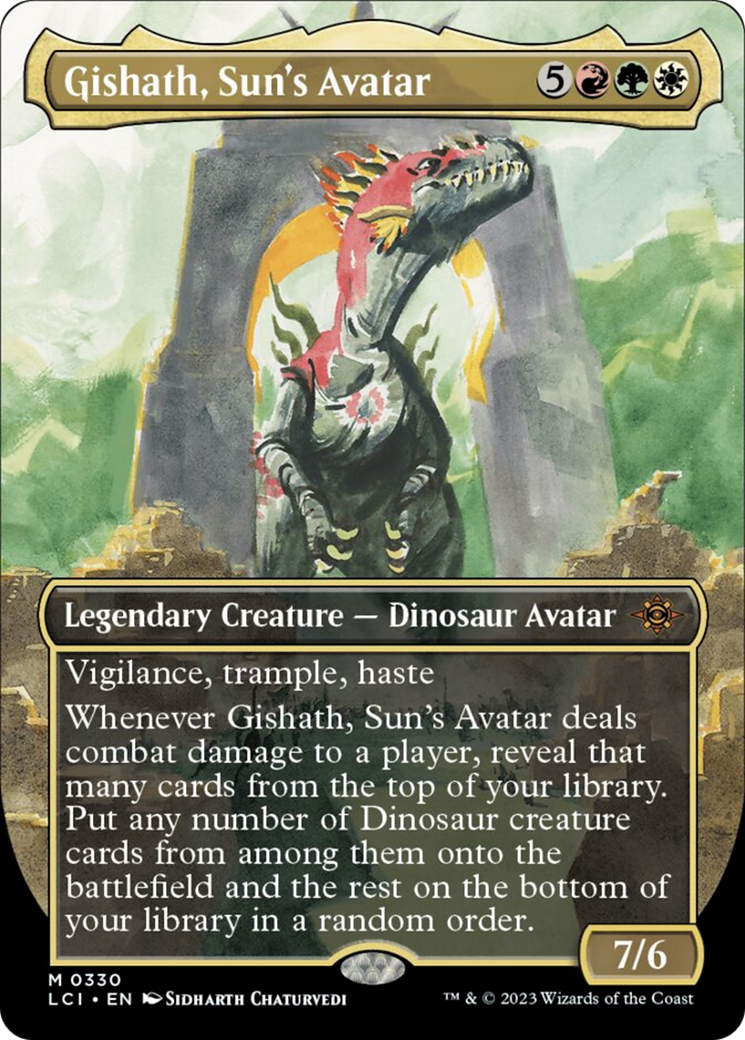 Gishath, Sun's Avatar (Borderless) [The Lost Caverns of Ixalan] | Tabernacle Games