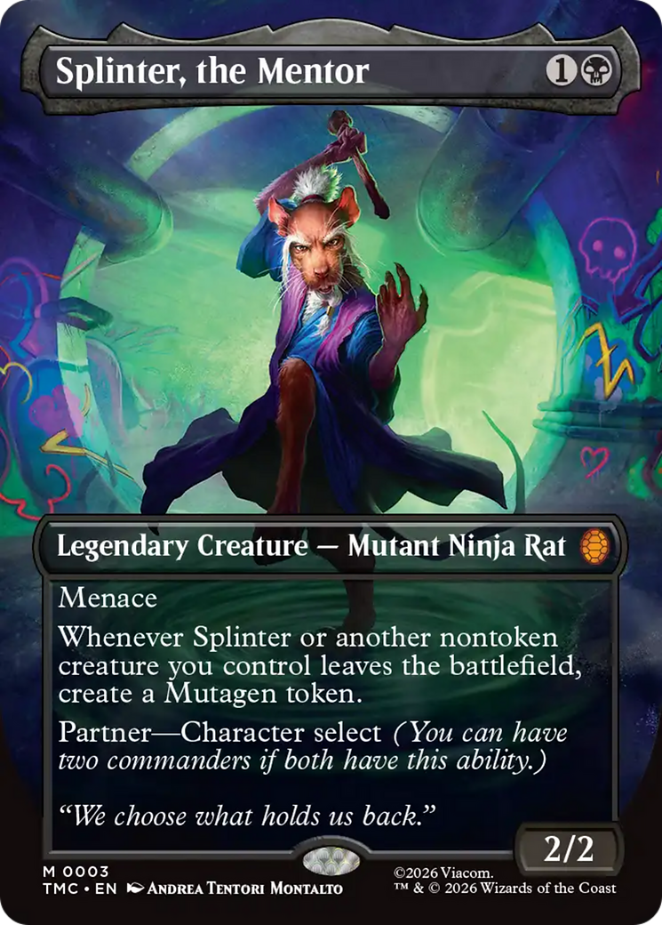 Splinter, the Mentor (Borderless) [Teenage Mutant Ninja Turtles Commander] | Tabernacle Games