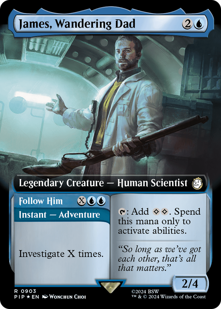 James, Wandering Dad // Follow Him (Extended Art) (Surge Foil) [Fallout] | Tabernacle Games