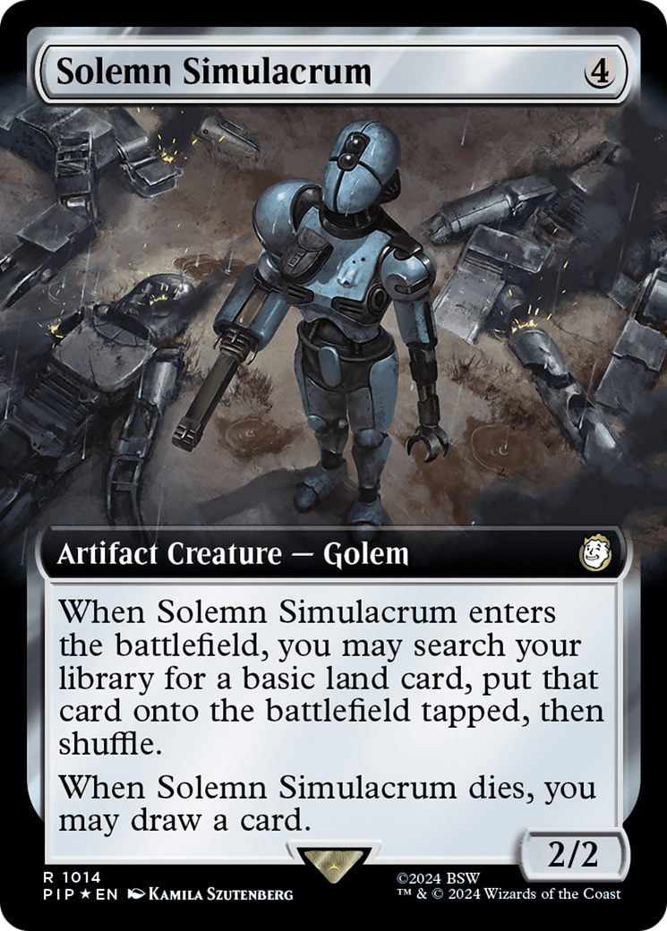 Solemn Simulacrum (Extended Art) (Surge Foil) [Fallout] | Tabernacle Games