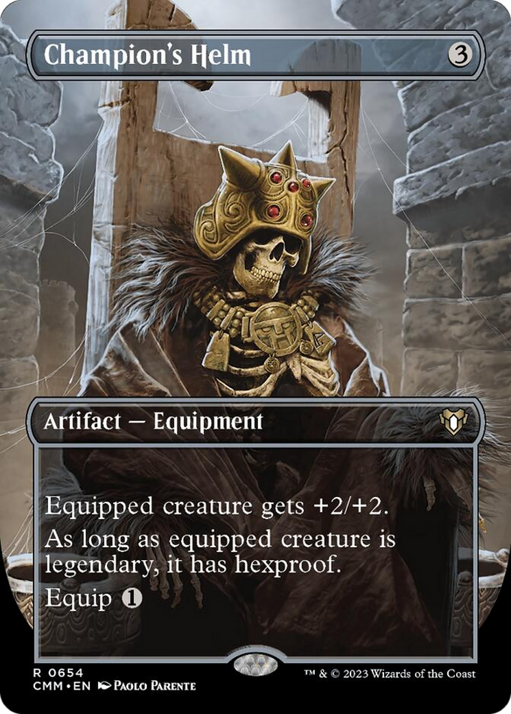 Champion's Helm (Borderless Alternate Art) [Commander Masters] | Tabernacle Games