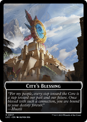 City's Blessing // Vampire (0004) Double-Sided Token [The Lost Caverns of Ixalan Commander Tokens] | Tabernacle Games