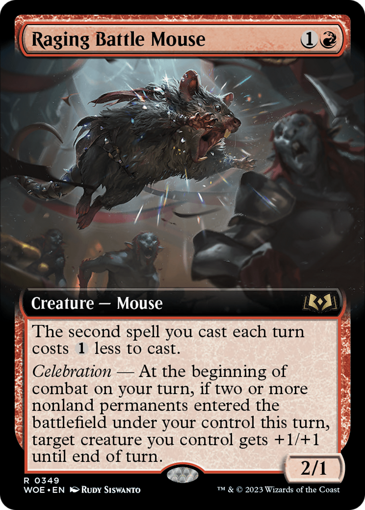 Raging Battle Mouse (Extended Art) [Wilds of Eldraine] | Tabernacle Games