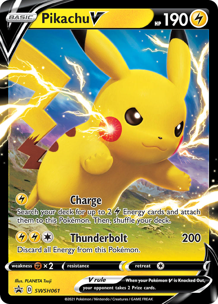 Pikachu V (SWSH061) (Jumbo Card) [Sword & Shield: Black Star Promos] | Tabernacle Games