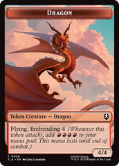 Dragon // Food (0019) Double-Sided Token [Avatar: The Last Airbender Tokens] | Tabernacle Games