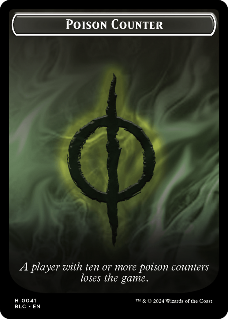 Rabbit // Poison Counter Double-Sided Token [Bloomburrow Commander Tokens] | Tabernacle Games