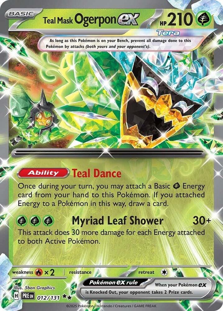 Teal Mask Ogerpon ex (012/131) [Scarlet & Violet: Prismatic Evolutions] | Tabernacle Games