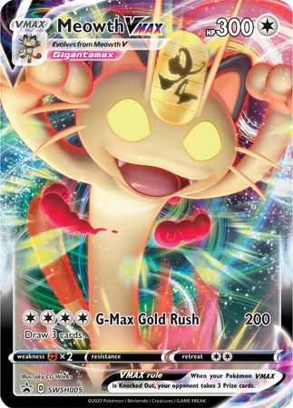 Meowth VMAX (SWSH005) (Jumbo Card) [Sword & Shield: Black Star Promos] | Tabernacle Games