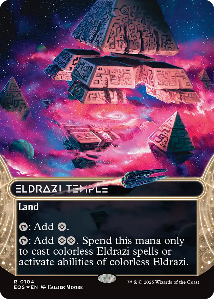 Eldrazi Temple (0104) (Borderless) (Galaxy Foil) [Edge of Eternities: Stellar Sights] | Tabernacle Games
