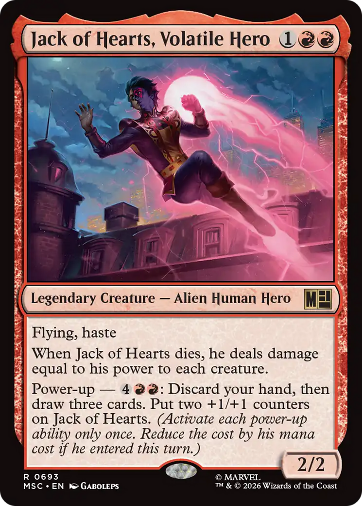 Jack of Hearts, Volatile Hero [Marvel Super Heroes Commander] | Tabernacle Games