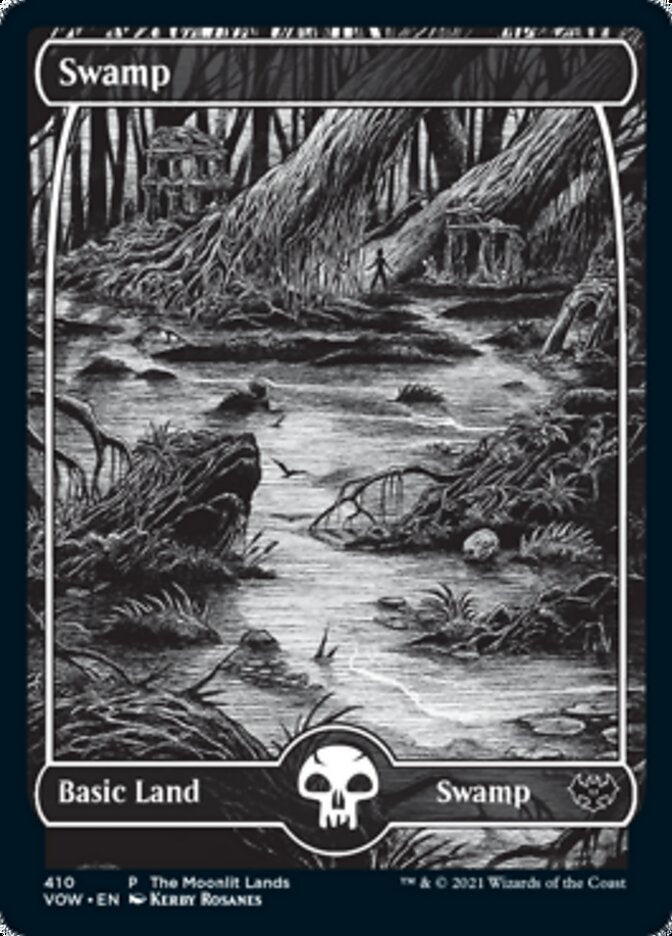 Swamp (The Moonlit Lands) (Foil Etched) [Innistrad: Crimson Vow Promos] | Tabernacle Games