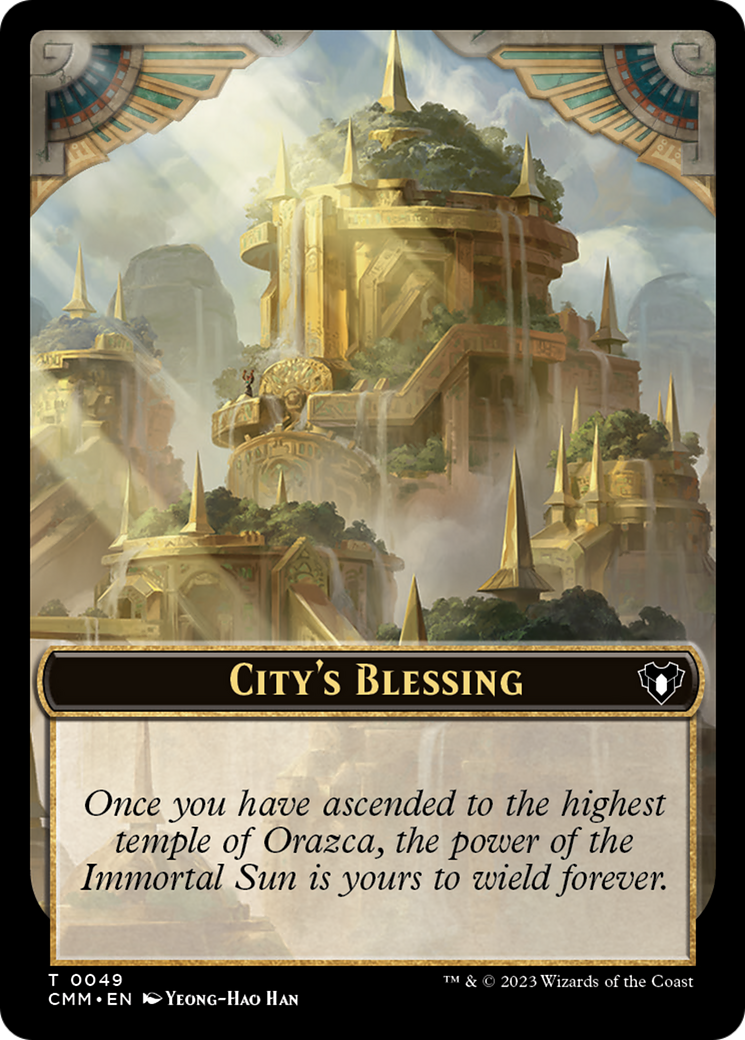 City's Blessing // Construct (0075) Double-Sided Token [Commander Masters Tokens] | Tabernacle Games