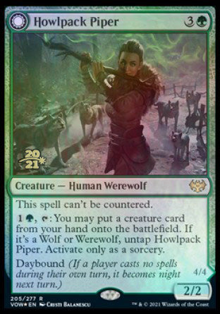 Howlpack Piper // Wildsong Howler [Innistrad: Crimson Vow Prerelease Promos] | Tabernacle Games