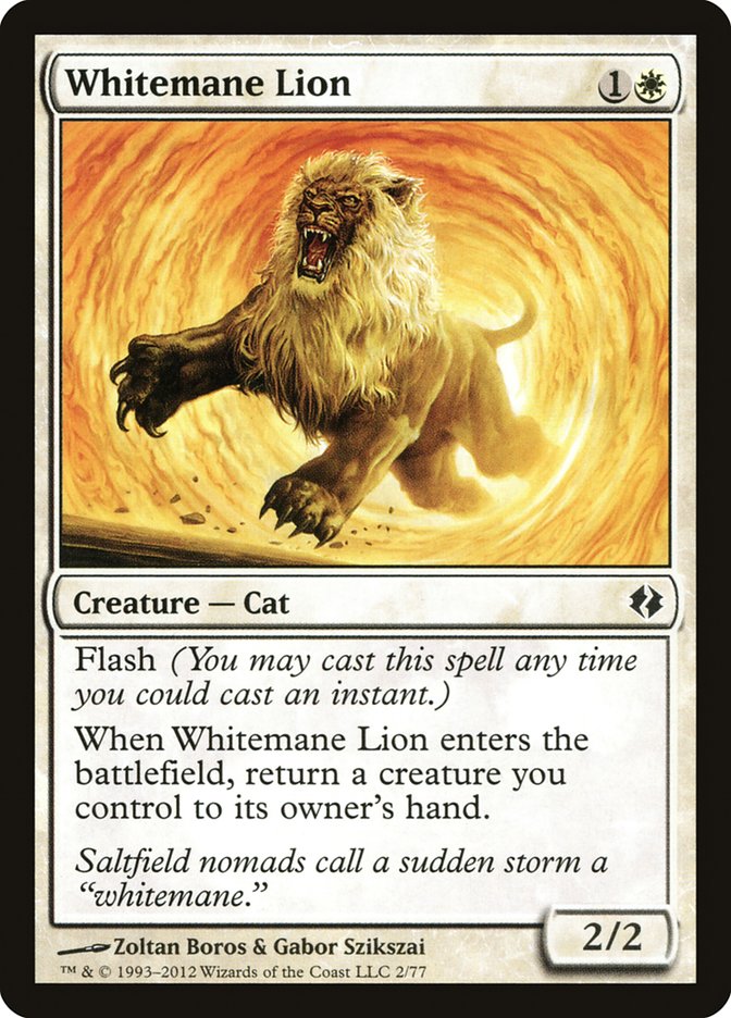 Whitemane Lion [Duel Decks: Venser vs. Koth] | Tabernacle Games