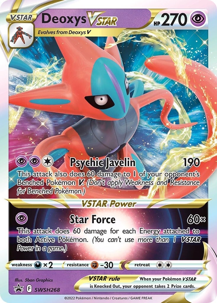 Deoxys VSTAR (SWSH268) (Jumbo Card) [Sword & Shield: Black Star Promos] | Tabernacle Games