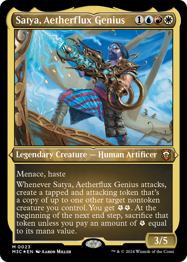 Satya, Aetherflux Genius (Foil Etched) [Modern Horizons 3 Commander] | Tabernacle Games