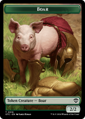 Boar // Drake Double-Sided Token [Outlaws of Thunder Junction Commander Tokens] | Tabernacle Games