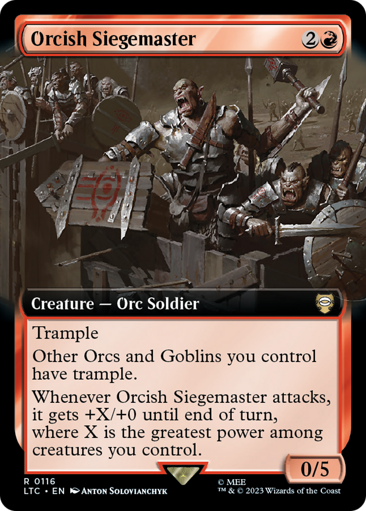 Orcish Siegemaster (Extended Art) [The Lord of the Rings: Tales of Middle-Earth Commander] | Tabernacle Games