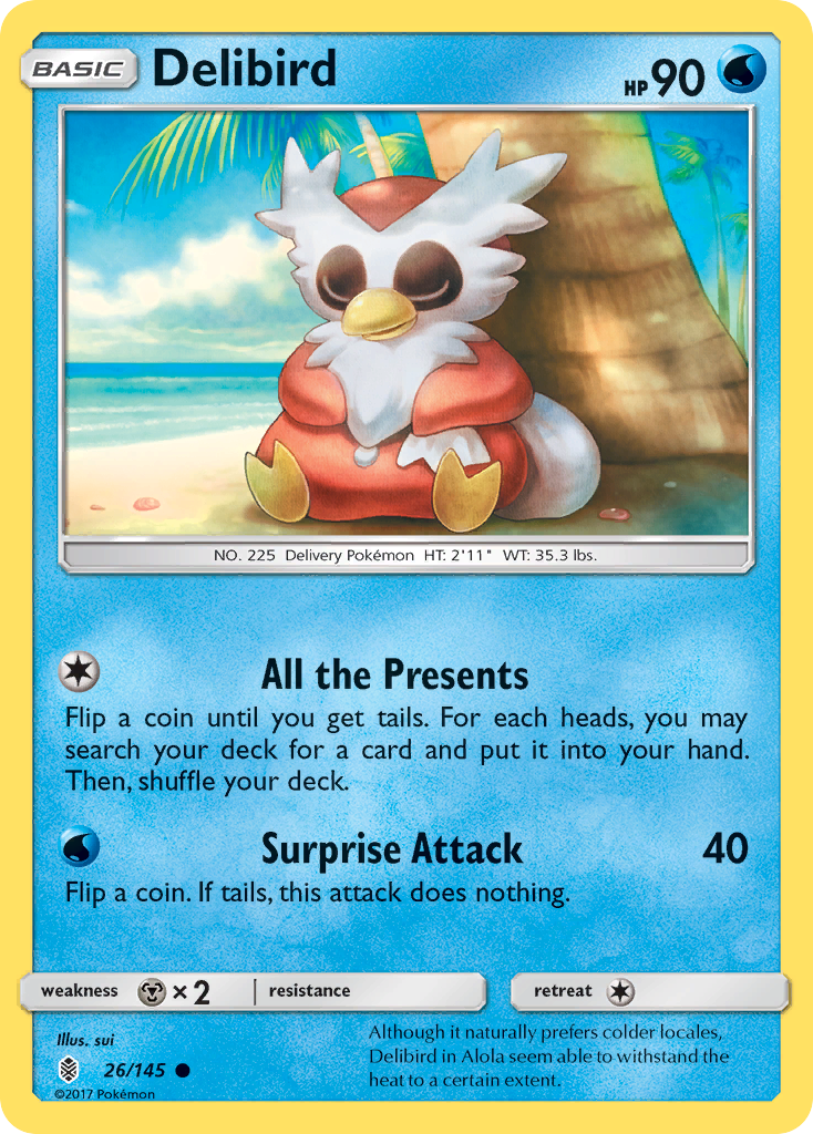 Delibird (26/145) [Sun & Moon: Guardians Rising] | Tabernacle Games