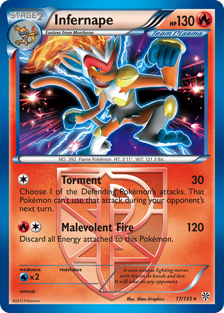 Infernape (17/135) [Black & White: Plasma Storm] | Tabernacle Games