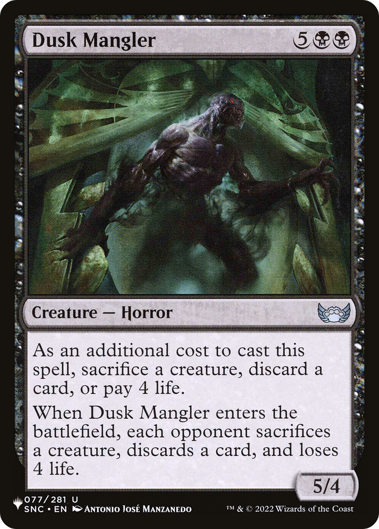 Dusk Mangler [The List] | Tabernacle Games