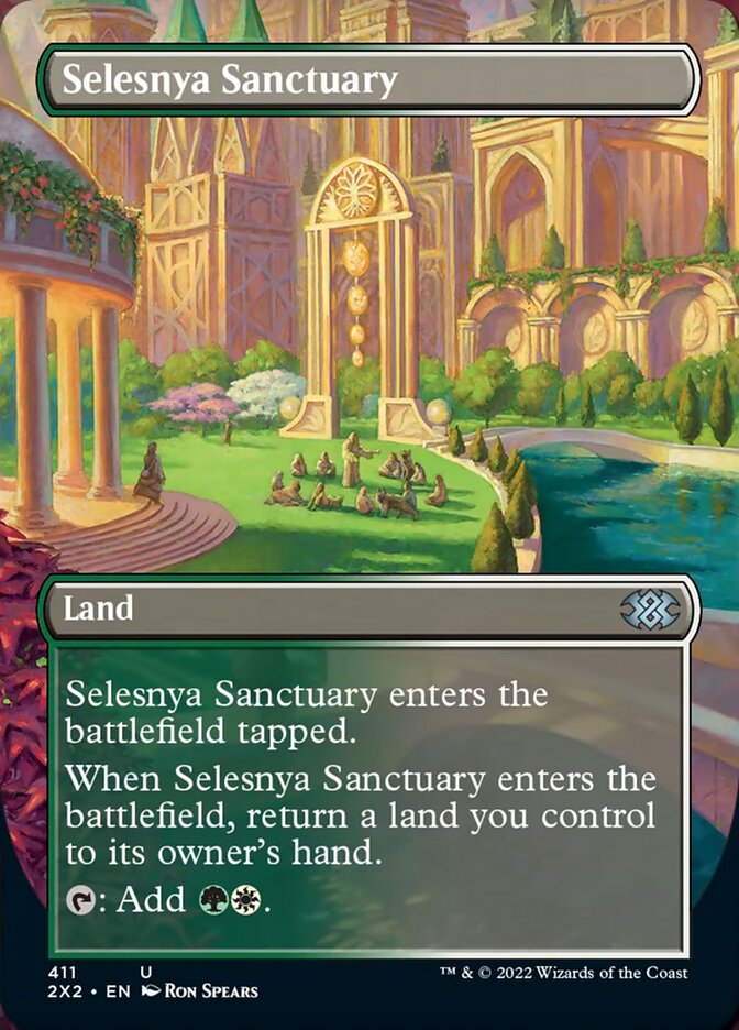 Selesnya Sanctuary (Borderless Alternate Art) [Double Masters 2022] | Tabernacle Games