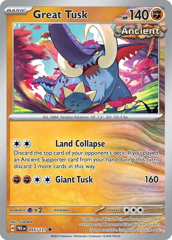 Great Tusk (055/131) [Scarlet & Violet: Prismatic Evolutions] | Tabernacle Games