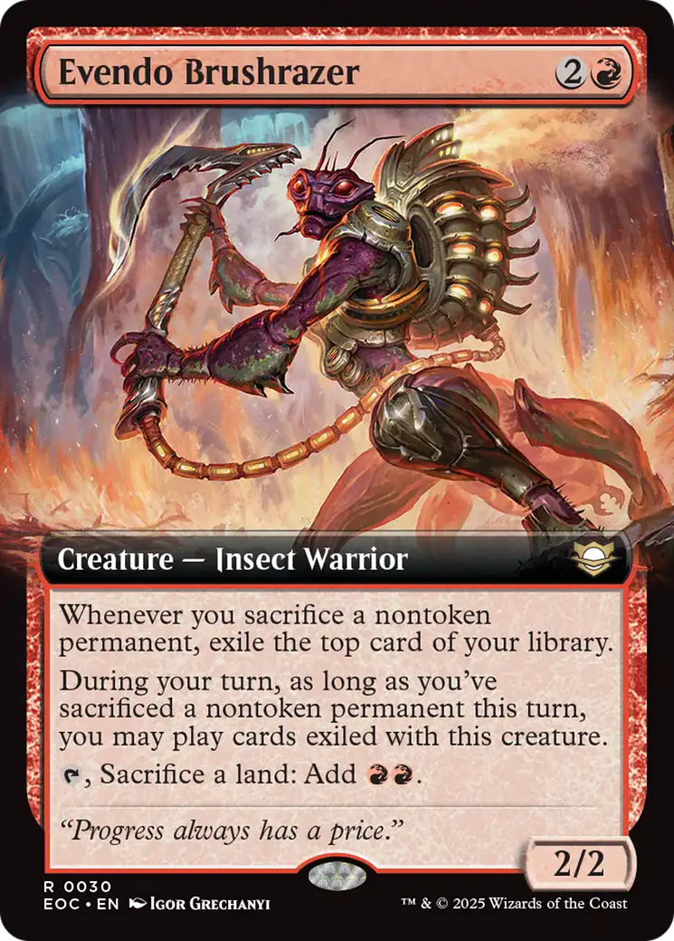 Evendo Brushrazer (Extended Art) [Edge of Eternities Commander] | Tabernacle Games