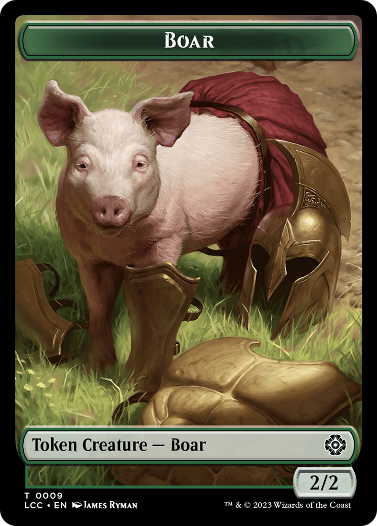 Boar // Merfolk (0003) Double-Sided Token [The Lost Caverns of Ixalan Commander Tokens] | Tabernacle Games