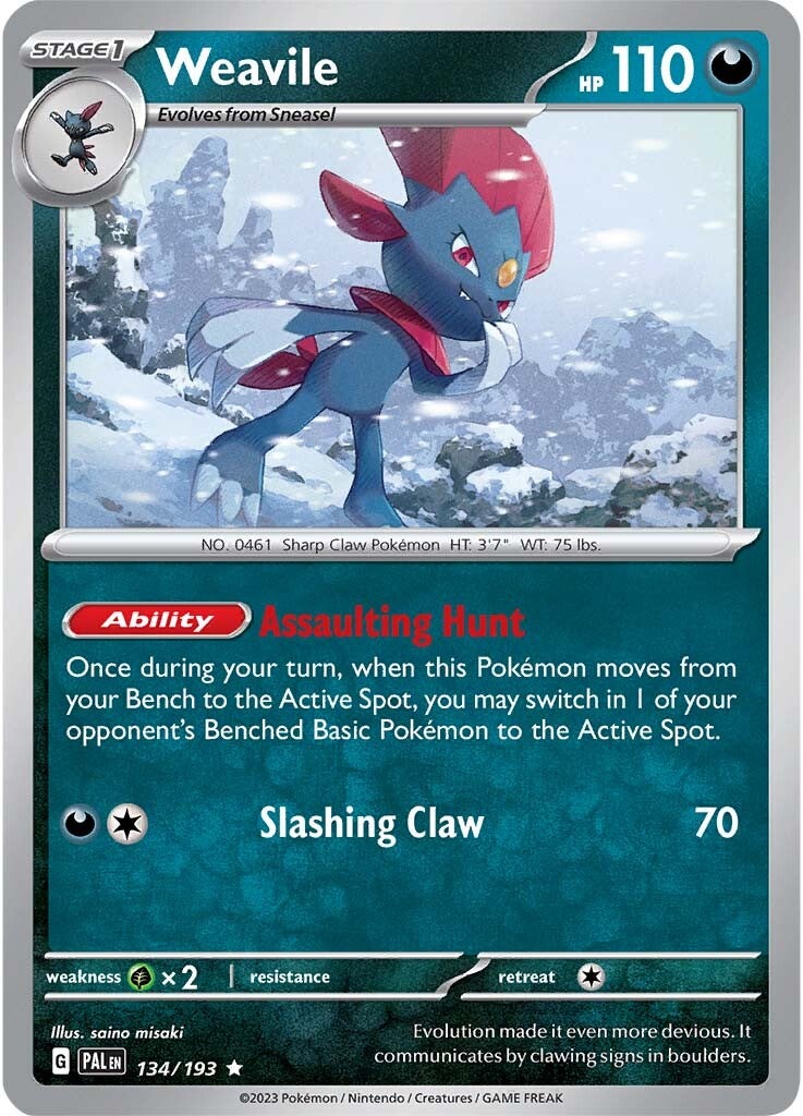 Weavile (134/193) [Scarlet & Violet: Paldea Evolved] | Tabernacle Games