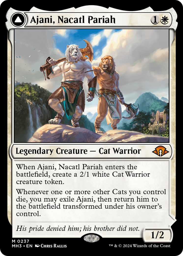 Ajani, Nacatl Pariah // Ajani, Nacatl Avenger [Modern Horizons 3] | Tabernacle Games