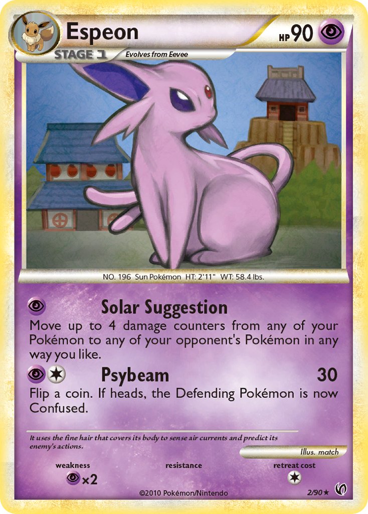 Espeon (2/90) (Cracked Ice Holo) (Theme Deck Exclusive) [HeartGold & SoulSilver: Unleashed] | Tabernacle Games