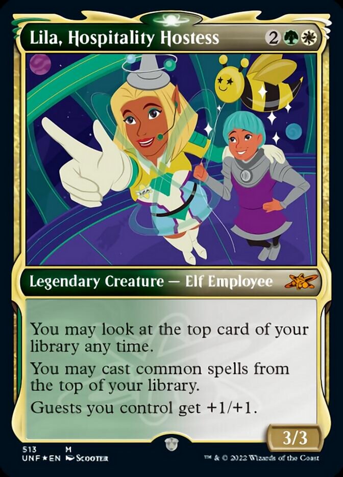 Lila, Hospitality Hostess (Showcase) (Galaxy Foil) [Unfinity] | Tabernacle Games