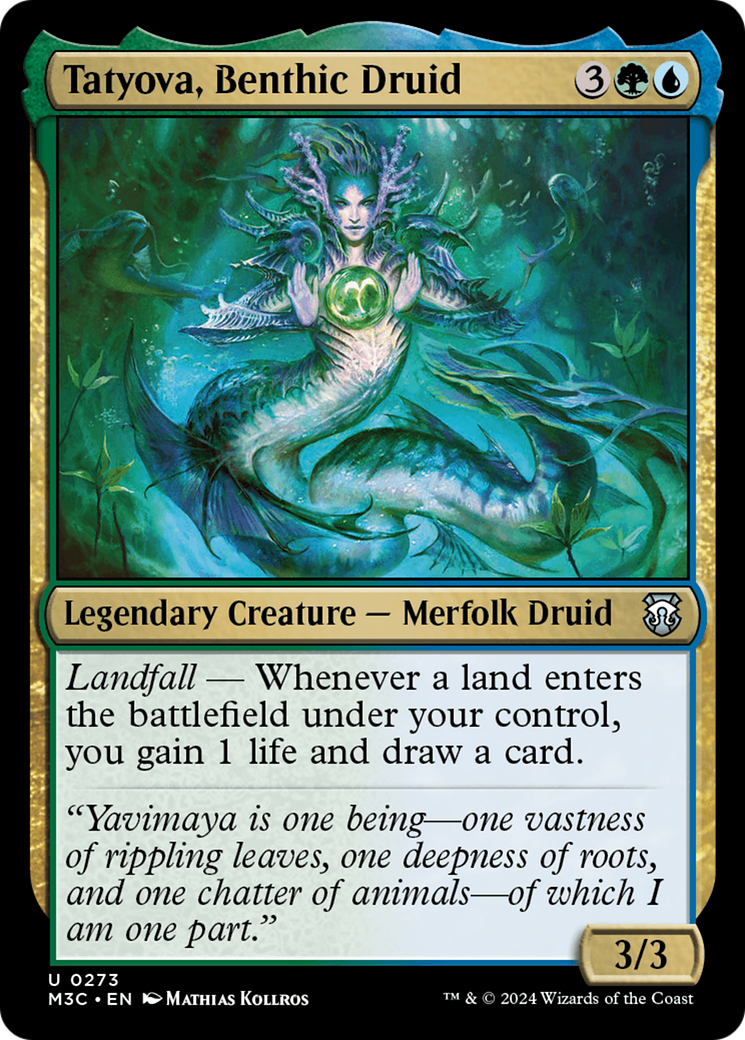 Tatyova, Benthic Druid (Ripple Foil) [Modern Horizons 3 Commander] | Tabernacle Games