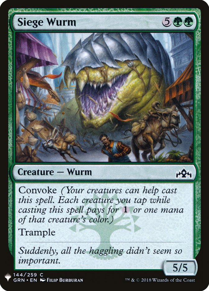 Siege Wurm [Mystery Booster] | Tabernacle Games