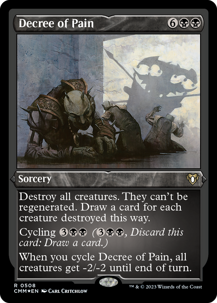 Decree of Pain (Foil Etched) [Commander Masters] | Tabernacle Games