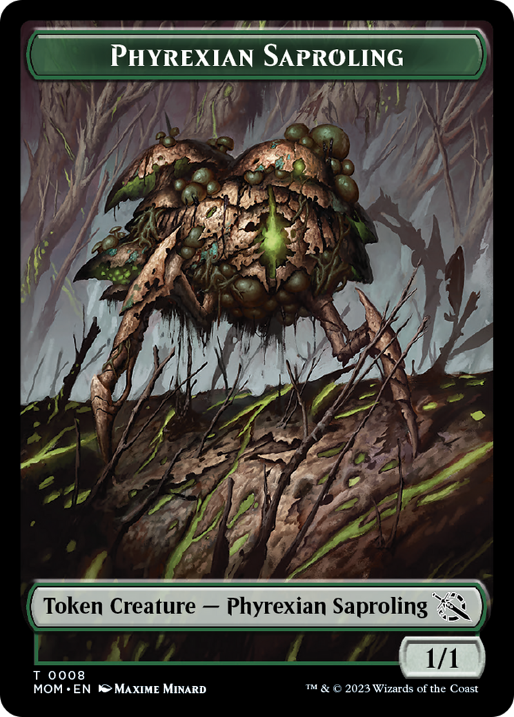 Treasure (21) // Phyrexian Saproling Double-Sided Token [March of the Machine Tokens] | Tabernacle Games