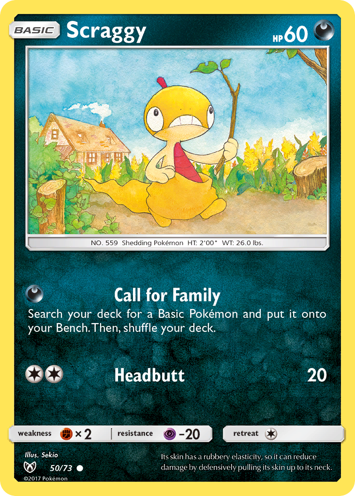 Scraggy (50/73) [Sun & Moon: Shining Legends] | Tabernacle Games