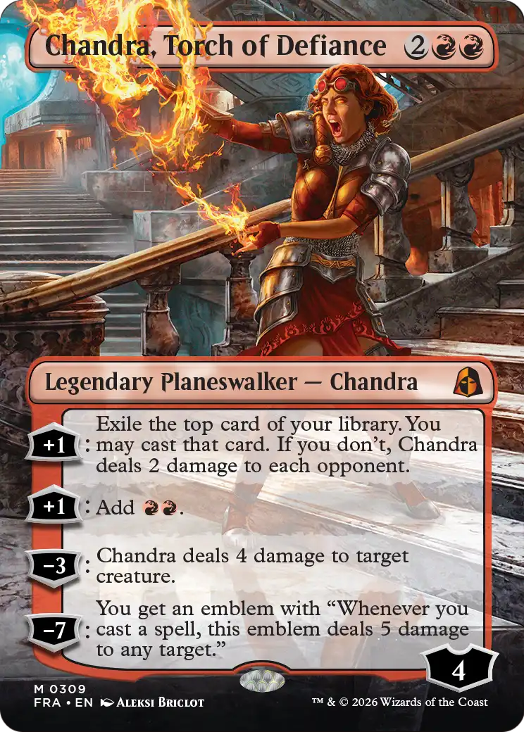 Chandra, Torch of Defiance (Borderless) [Reality Fracture] | Tabernacle Games