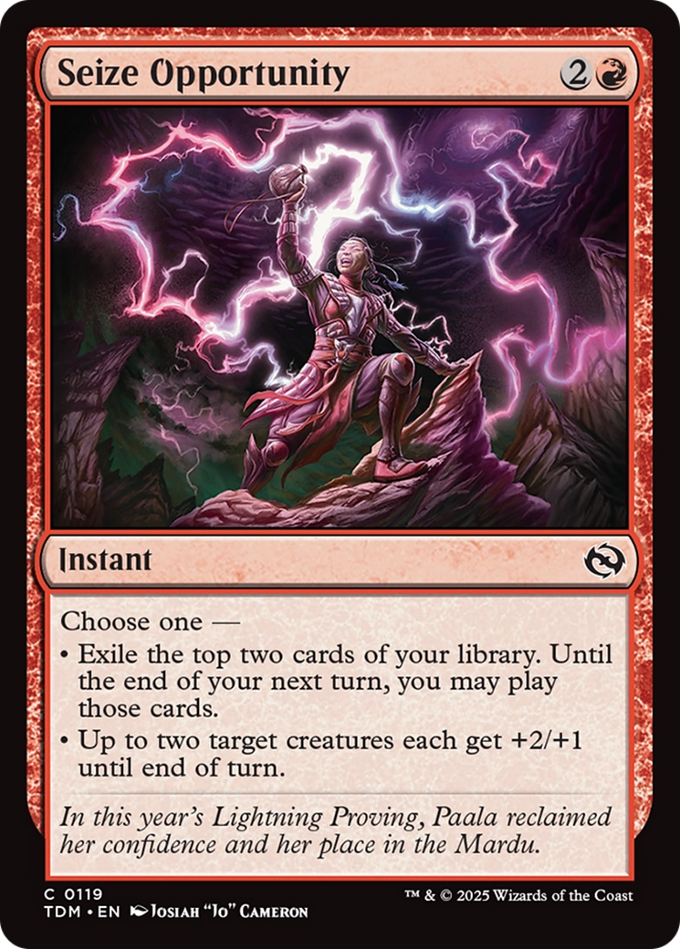 Seize Opportunity [Tarkir: Dragonstorm] | Tabernacle Games