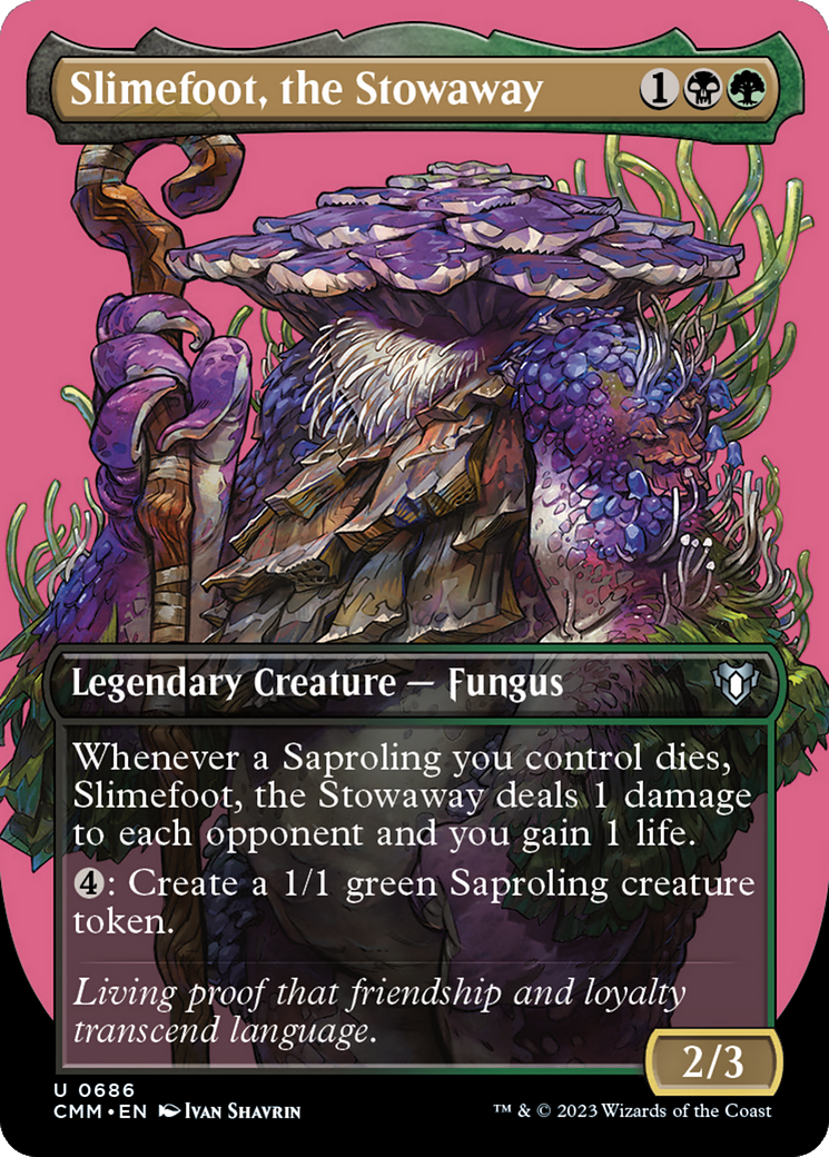 Slimefoot, the Stowaway (Borderless Profile) [Commander Masters] | Tabernacle Games