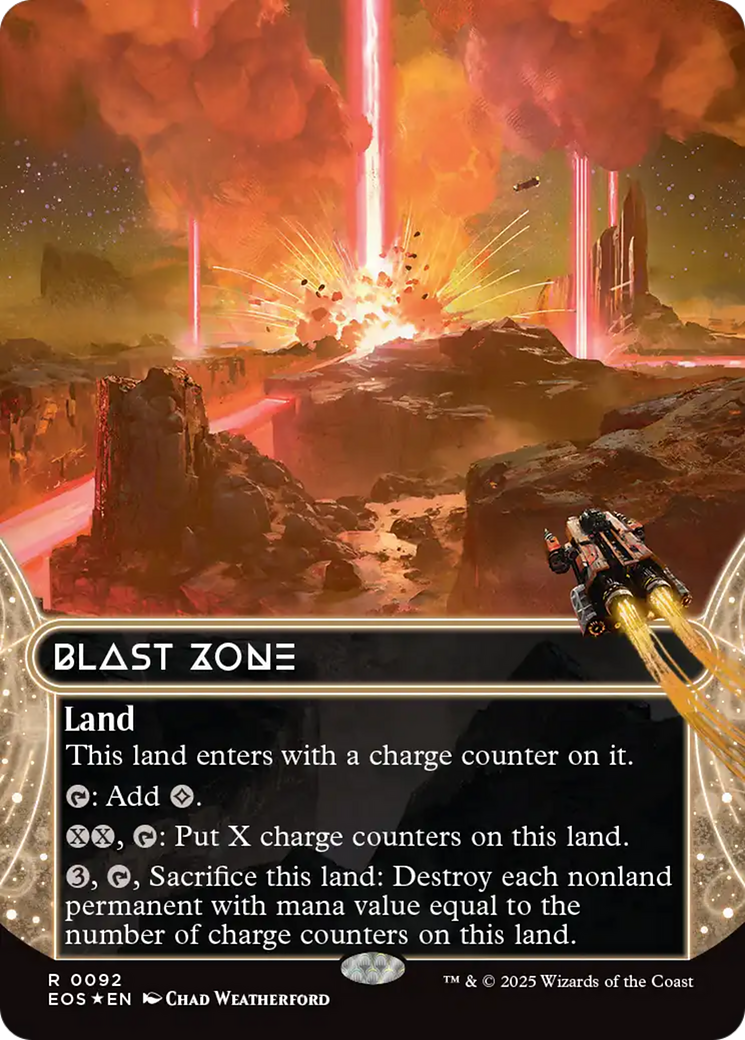 Blast Zone (0092) (Borderless) (Galaxy Foil) [Edge of Eternities: Stellar Sights] | Tabernacle Games